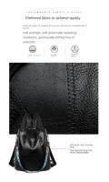 Mochila de Cuero Suave Casual para Mujeres Impermeable, Resistente al Desgaste, Antirrobo con Patrones de Parche Bolsa de Hombro Grande con Lining de Dacron - details 21