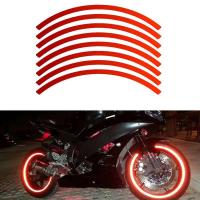Cintas Adhesivas para Rueda Pegatinas Rojas de 18 pulgadas Cinta Reflectante para Decoración de Bicicleta, Motocicleta, Accesorios al Aire Libre Universales - details 1
