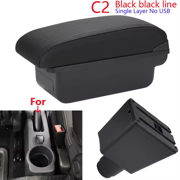 Reposabrazos Interior para coche, accesorios de reacondicionamiento, caja de almacenamiento para Dacia Logan dokker Renault Sandero 2 - 1
