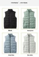Chaleco informal de invierno para hombre estándar 90%, chaqueta con chaleco con cremallera larga, diseño sin mangas impermeable - details 2
