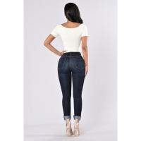 Pantalones vaqueros elásticos de corte ajustado a la moda para mujer - details 5