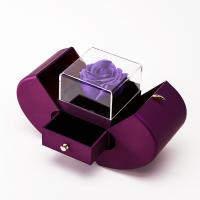Collar Personalizado de Cobre con Colgante de Proyección 100 Lenguas Caja de Joyería en Forma de Manzana con Rosa Conservada Perfecto para el Día de la Madre - details 14