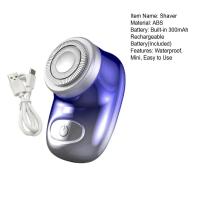 Afeitadora Eléctrica Impermeable Carga USB Mini Navija Rotativa para Viajes - details 4