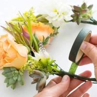 Cinta Floral Verde Autoadhesiva Papel de Envoltura de Pétalos para Decoración de Flores DIY - details 6