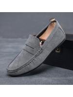 Mocasines hombre cabeza redonda de soja zapatos de los hombres perezosos zapatos de los hombres un pie estribos suave fondo de conducción de los hombres modelos casuales zapatos de cuero. - details 2