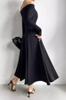 BGTEEVER-faldas elegantes y sueltas para mujer, faldas lisas de cintura alta, faldas Midi de gasa, moda de primavera y verano - details 12