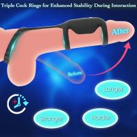 Embalaje privado Sexy HESEKS juguetes sexuales anillo testículos vibrador eyaculación retardante agrandamiento productos para adultos íntimo para hombres parejas - details 2