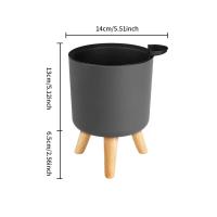 Sistema automático de riego y drenaje de plantas con patas de madera, ETA circular para pies, hierbas, bonsái de guardería, moderno - details 16