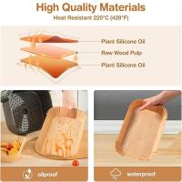 Papel de horno para freidoras de aire rectangulares, revestimientos de papel antiadherente desechables, accesorios para freidoras de aire de doble zona - details 1