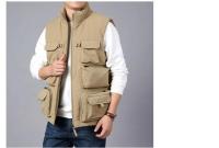 Chaleco Cargo para Hombre Abrigo Táctico de Lana Gruesa sin Mangas, Traje de Trabajo con Bolsillos, 6XL, Novedad 2025 - details 4