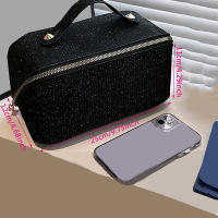 Bolso De Maquillaje Grande En Cuero PU Estilo Clásico Portátil Para Viajes Organizador De Cosméticos Estiloso Para Mujer Caja De Almacenamiento Manejable - details 14