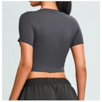 Camiseta corta de manga corta para mujer, camiseta de yoga, camiseta de entrenamiento físico - details 14
