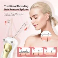 Removedor de cuerpo eléctrico para mujer, afeitadora de hilo de algodón para piernas y brazos, maquinilla de afeitar, depiladora de pelo recargable para cuello de belleza - details 5