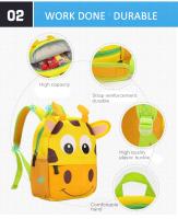 Mochilas escolares de animales para niños pequeños, morral Escolar de neopreno con dibujos de monos en 3D, para guardería - details 19
