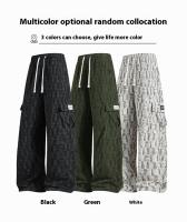 Pantalones de cuadros de verano 2025 para hombres, sueltos, de color sólido, casuales, drapeados, de secado rápido, deportivos. - details 2