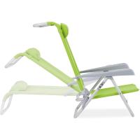 Plegable con Reposacabezas, Abrebotellas y Reposabrazos, Sintético-Acero, Gris - details 23
