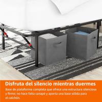 montaje sin herramientas, permite almacenar debajo de la cama, 90 x 200 cm, 35,5 cm, Negro - details 15