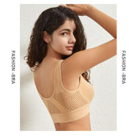 Women sports bra solid color fitness top gym yoga athletic tight workout soft brassiere padded - details 5