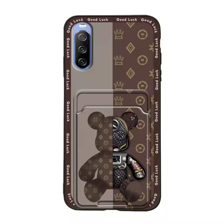 Funda de teléfono con diseño de moda para Sony Xperia10 III, funda trasera a prueba de golpes, envoltura completa, bolsa de tarjeta resistente a la suciedad, TPU - 1