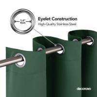 Cortinas opacas de 2 piezas para sala de estar, cortinas aislantes del frío y el calor para dormitorio con pestañas gris claro - details 8