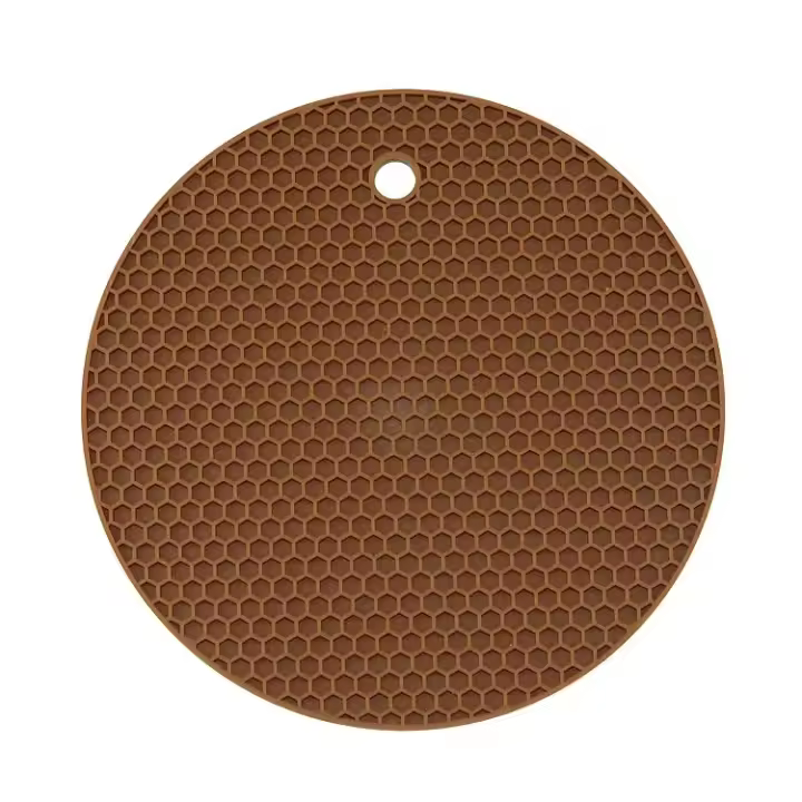 Posavasos de Silicona Resistente al Calor 18/14cm Redondo Posavasos de Mesa Antideslizantes para Cocina y Comedor - 1
