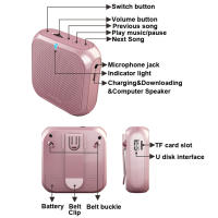 Amplificador de voz, auriculares con micrófono, sistema de PA recargable, altavoz para reuniones en el aula, promociones - details 6