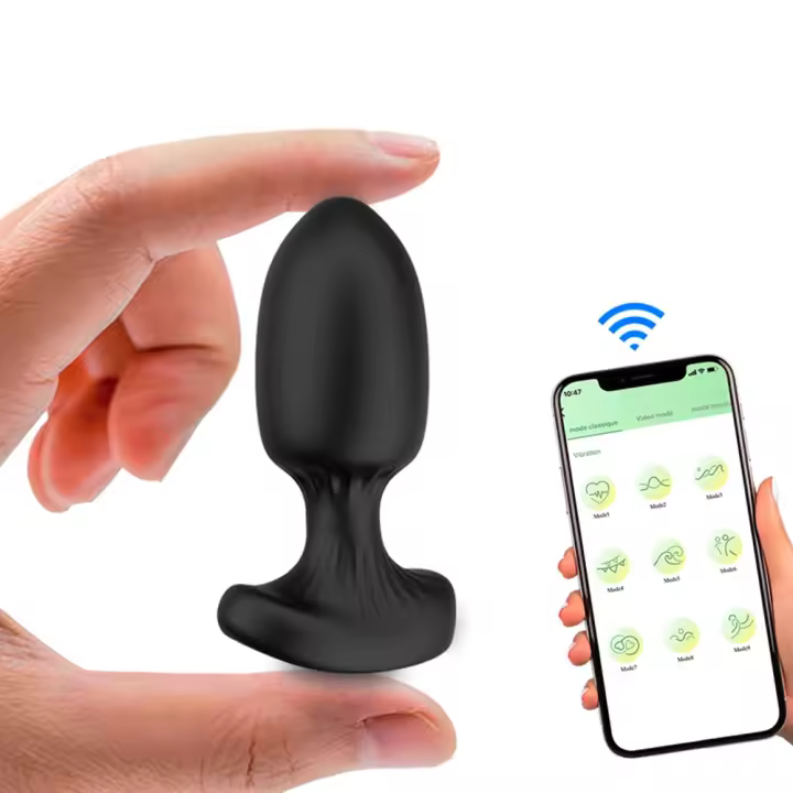 Vibrador con enchufe y control remoto por aplicación, 10 modos de velocidad, masajeador de próstata para hombres, masturbador femenino, juguetes sexuales para adultos, para mujeres, hombres y gays. - 1
