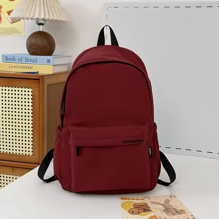 Mochila sencilla y versátil de estilo universitario para mujer con gran capacidad y alto valor para estudiantes de secundaria y preparatoria. - 1