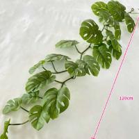 Boda falsa glicina plantas simuladas impresas en 3D, espalda de tortuga de plástico, hojas de manzana verde de bambú, decoración del hogar - details 31