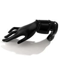 Brazaletes abiertos anchos Punk gitano exagerados para mujer, pulsera de brazo de Metal pesado, brazalete Retro Irregular de tres ondulaciones - details 10