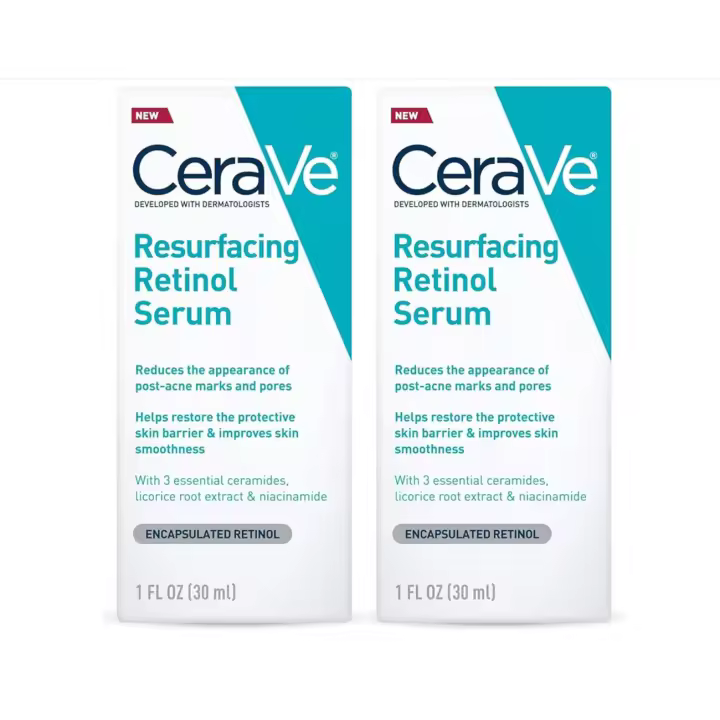 Cerave Resurfacing Retinol Serum, paquete de 2, 1 oz cada uno - 1