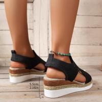 Sandalias de tacón de cuña para mujer, zapatos informales a la moda de verano - details 3