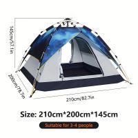 Tienda de campaña con cielo estrellado de doble capa, tienda plegable impermeable automática para 3-4 personas - details 3