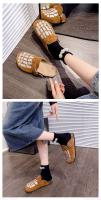 Zuecos casuales Xinziyu, zuecos de madera de corcho de gamuza antideslizantes con bordado de huesos a la moda para mujer con logotipo - details 6