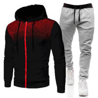 Sudadera con capucha de lunares de felpa para hombre y mujer, sudadera y pantalones de chándal de Color sólido, 2024 - details 1