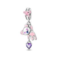 Nuevos Dijes de Plata de Ley 925 Diseño de Abrazo de Amor Zirconia Joyería de Mujer DIY Pulseras - details 59