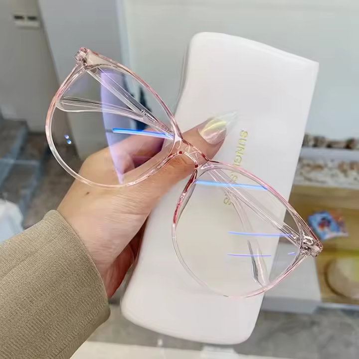 Gafas de Protección de Luz Azul Transparentes Montura Redonda Estilo Coreano de Moda - 1