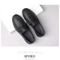 Zapatos de Cuero de Oveja Estilo Británico para Hombres Zapatos Formales de Negocios Casuales con Un Solo Pedal - details 10