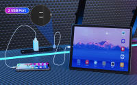 Rcynview Mesa de Juegos LED Altura de 77.5cm, Ancho de 100cm, Profundidad de 50cm - details 2