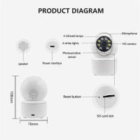 Cámara de vigilancia doméstico interior inalámbrico WIFI Internet remoto inteligente Visión nocturna alarma 360 grados vigilancia - details 9