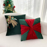Bonenjoy, 1 unidad, funda de cojín navideña, funda de almohada con pajarita, decoración navideña, funda de almohada de 45x45cm, fundas de cojín para sofá de casa - details 5