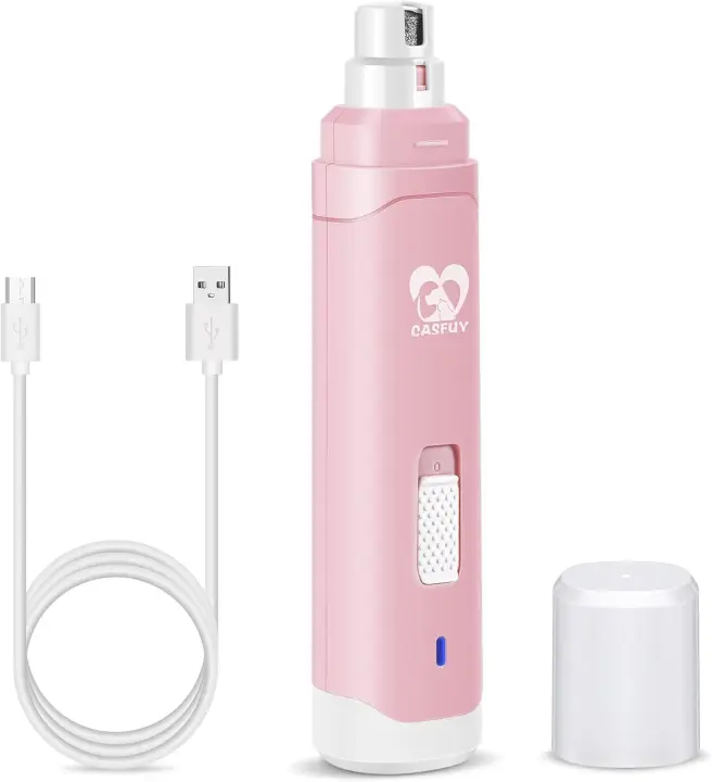 Casfuy Molinillo para Perros Mejorado - Recortador de Uñas para Mascotas Recargable eléctrico Profesional de 2 Velocidades Patas Indoloras Aseo Suavizado para - 1