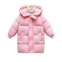 Chaqueta de Invierno Acolchada para Niños Largitud Media, Color Sólido, con Capucha, Cardigan - details 4