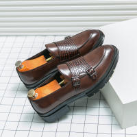 Zapatos Formales para Hombres Estilo Inglés Elegante Tacón Bajo PU Doble Hebilla Talla Grande 38-46 - details 6