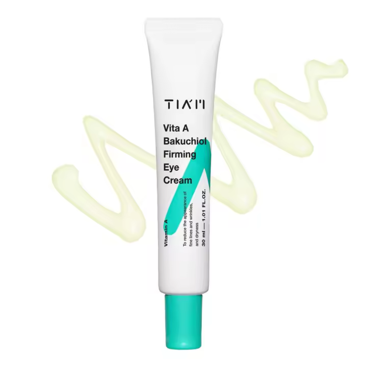 TIAM Vita A Bakuchiol Firming 1.01 fl oz, crema para ojos antienvejecimiento alternativa con retinol para arrugas, ojeras y hinchazón, - 1