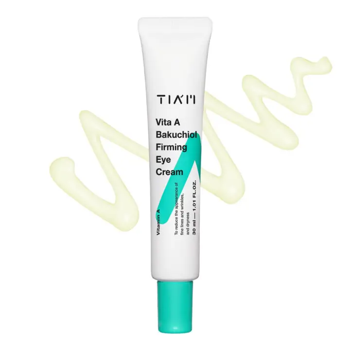 TIAM Vita A Bakuchiol Firming 1.01 fl oz, crema para ojos antienvejecimiento alternativa con retinol para arrugas, ojeras y hinchazón, - 1