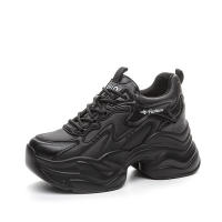Zapatos deportivos de plataforma con cuña blanca pequeña estilo casual para mujer, aumento de altura, para interiores, 2025 - details 1