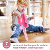 Kids Electic Mini Vacuum Cleaner Simulation Housework Dust Catcher With Light & Music Educational Pretend Play Toy for Kid Gifts - details 0