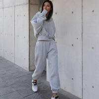Conjunto de ropa deportiva para mujer, y pantalones Sudadera con capucha, chándal de gran tamaño, otoño - details 14