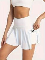 Siéntete genial mientras juegas al tenis: falda deportiva de yoga con pantalones cortos incorporados y bolsillos laterales - details 10